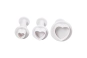 Artykuly Artystyczne & Rzemieslnicze - Creativ Company Cutouts with Stamp Heart 3pc. - 782874
