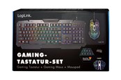 Klawiatura - LogiLink Gaming-Set keyboard mouse and mouspad - Klawiatura gamingowa - Niemcy - Czarny - ID0185