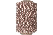 Przędza i akcesoria - Creativ Company Cotton cord Brown/White 50m - 50347