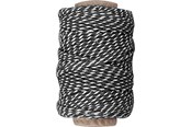 Przedza i akcesoria - Creativ Company Cotton cord Black/White 50m - 50346