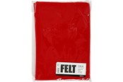 Artykuly Artystyczne & Rzemieslnicze - Creativ Company Craft felt Red A4 10 sheets - 45508