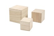 Zabawki drewniane - Creativ Company Wooden Cubes Set of 3 - 59228