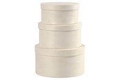Artykuly Artystyczne & Rzemieslnicze - Creativ Company Round Veneer Box 3pcs. - 575180