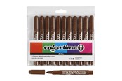 Materialy hobbystyczne - Creativ Company Brown Jumbo markers 12pcs. - 37342