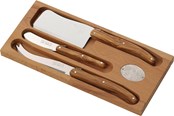 Przybory kuchenne - Jean Dubost Laguiole Cheese Set (Olive Wood) - JL0032525BV1051