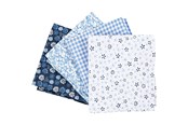 Artykuly Artystyczne & Rzemieslnicze - Creativ Company Patchwork Fabric Blue 45x55cm 4pcs. - 441835