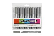 Materialy hobbystyczne - Creativ Company Gray Jumbo pens 12pcs. - 37361