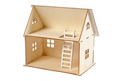 Lalki i akcesoria - Creativ Company DIY Wooden Dollhouse - 57879