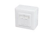 Akcesoria sieciowe - LogiLink Cat.6A wall outlet 2 x RJ45 shielded with backbox signal white - NP0126