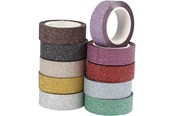 Artykuly Artystyczne & Rzemieslnicze - Creativ Company Glitter Tape Color.10pcs. - 25224