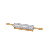 Akcesoria do pieczenia - KÜCHENPROF Marmurowy wałek do ciasta z drewnianym uchwytem - K1002481047