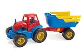 Samochody i pojazdy - Dantoy Tractor with trailer 42 cm (2135) - 2135