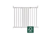 Akcesoria dla niemowląt - BabyDan FlexiFit Safety Gate Wood White 69-106.5 cm - 500797