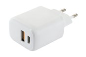 Telefon - Adapter i Ladowarka - Schwaiger power adapter - 230 V quick charger - USB USB-C - 20 Watt - LAD260512