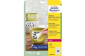Papier, papier fotograficzny i etykiety - Avery Heavy duty labels removable white suitable for in- and outdoor use (-20oC to +80oC) - L4778REV-20