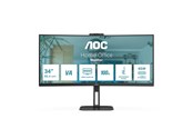 Monitor - 34" AOC CU34V5CW - 3440x1440 (UWQHD) - 100Hz - VA - 65W USB-C - CU34V5CW/BK