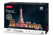 Puzzle - Cubic Fun 3d Puzzle City Line Paris with LED Lighting 115pcs. Puzzle 3D - 306-L525H