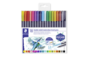 Przybory do pisania i rysowania - Staedtler Double-ended watercol. brush  18pcs - 3001 TB18