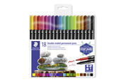 Przybory do pisania i rysowania - Staedtler Double-ended perm. pens 18 pcs - 3187 TB18