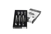 Zastawa stolowa - Gense Cake fork Fuga 15.5 cm 6 pcs Matt/White steel - 20669