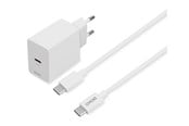Telefon - Adapter i Ladowarka - Deltaco USBC-AC146 Power Adapter - USB-C - 20 Watt - USBC-AC146