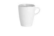 Zastawa stolowa - Pillivuyt Vienne plissé mug 27 cl White/Platinum - 17179