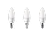Zarówka LED - Philips Żarówka światła LED Candle 4.9W/827 (40W) Frosted 3-pack E14 - 929003541193
