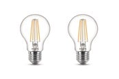 Zarówka LED - Philips Żarówka światła LED Classic 7W/827 (60W) clear 2-pack E27 - 929001815082