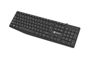 Klawiatura - Natec Nautilus - keyboard - QWERTY - US - black - Klawiatury - Angielski (US) - Czarny - NKL-1950