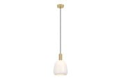 Lampy - EGLO MANZANARES PENDANT E27 Ø225 BRUSHED BRASS - 900305