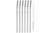 Akcesoria kuchenne - WMF Baric straw 6 pcs. 24 cm curved w. brush - 0608966040