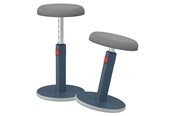 Ergonomia - Leitz Stołek Ergo Cosy do pracy w pozycji siedzącej i półstojącej Aksamitny szary - 65180089