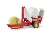 Samochody i pojazdy - Bruder Bale wrapper with ockery and black round bales - BR2122