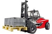 Samochody i pojazdy - Bruder Linde HT160 Fork Lift with pallet and 3 pallet cages - BR2513