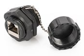 Kabel sieciowy - DIGITUS CAT 6 Keystone Bulkhead Couplers - Czarny - DN-IND-C6-C