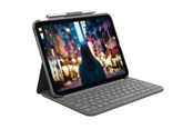 Klawiatura - Logitech Slim Folio - keyboard and folio case - QWERTY - UK - oxford grey - Etui z klawiaturą - Angielski (UK) - Szary - 920-011429