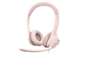 Sluchawki, zestaw sluchawkowy - Logitech H390 USB Computer Headset - Rose - 981-001281