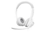 Sluchawki, zestaw sluchawkowy - Logitech H390 USB Computer Headset - White - 981-001286