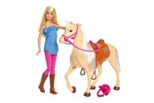 Lalki i akcesoria - Barbie Doll & Horse Playset - FXH13