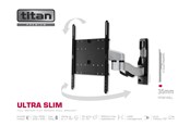 Uchwyty scienne, uchwyty AV i meble AV - Vivanco Full Motion SLIM Bracket VESA 400 35kg - Max 35 kg - recommended for 55" - 39292