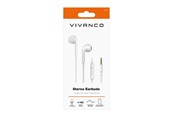 Sluchawki, zestaw sluchawkowy - Vivanco Smart Pro In-Ear Plugin Eggshape Headset White - 61741