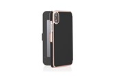 Telefon - Pokrowiec i etui - Pipetto Slim Wallet Mirror for iPhone XR - Black/Rose Gold - P036-77RM-9