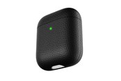 Słuchawki, zestaw słuchawkowy - KeyBudz PodSkinz Artisan Series Leather Case - Handcrafted Leather Case for your Airpods - AP_S3_BLK