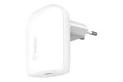 Telefon - Adapter i Ładowarka - Belkin BOOST CHARGE power adapter - PPS technology - 24 pin USB-C - 30 Watt - WCA005VFWH