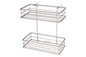 Akcesoria lazienkowe - tesa Baath shampoo holder double basket self-adhesive - 40212-00000-01