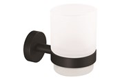 Akcesoria lazienkowe - tesa Moon Black tumbler holder self-adhesive - 40566-00000-00