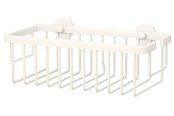 Akcesoria lazienkowe - tesa Moon White basket single self-adhesive - 40577-00000-00