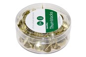 Akcesoria do biura - b.n.t/office Thumbtacks - 8 mm head diameter - gold - pack of 100 - 746500