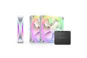 Wentylator obudowy - NZXT F120 RGB DUO 3-pack & RGB Controller - White - Wentylator obudowy - 120mm - Biały z oświetleniem RGB - 29 dBA - RF-D12TF-W1