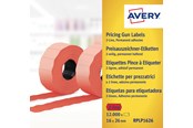 Papier, papier fotograficzny i etykiety - Avery Label on roll for 2 lines up to 18 digits permanent red - RPLP1626
